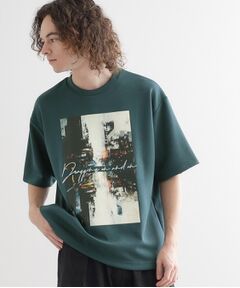 tk.TAKEO KIKUCHI / ティーケー タケオキクチ Tシャツ | アーバングラフィックブラシ刺繍Tシャツ