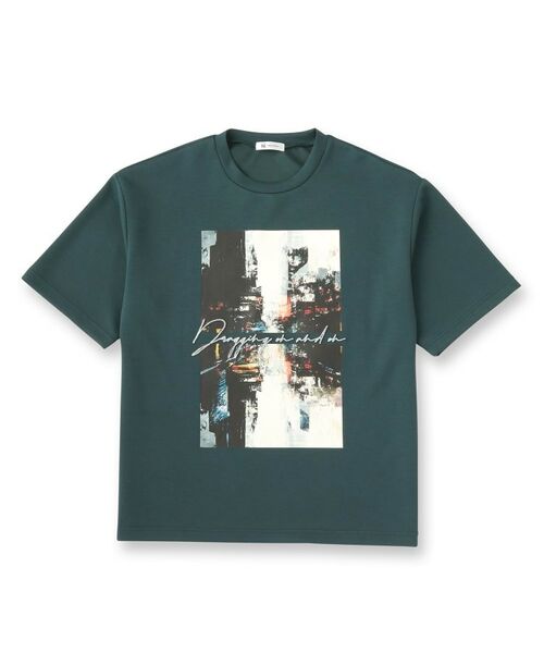 tk.TAKEO KIKUCHI / ティーケー タケオキクチ Tシャツ | アーバングラフィックブラシ刺繍Tシャツ | 詳細1