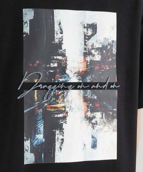 tk.TAKEO KIKUCHI / ティーケー タケオキクチ Tシャツ | アーバングラフィックブラシ刺繍Tシャツ | 詳細10