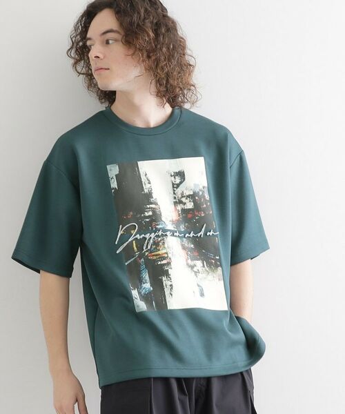 tk.TAKEO KIKUCHI / ティーケー タケオキクチ Tシャツ | アーバングラフィックブラシ刺繍Tシャツ | 詳細12