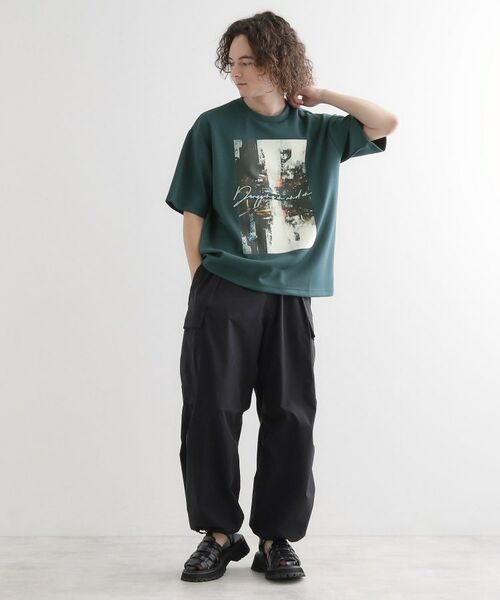 tk.TAKEO KIKUCHI / ティーケー タケオキクチ Tシャツ | アーバングラフィックブラシ刺繍Tシャツ | 詳細13