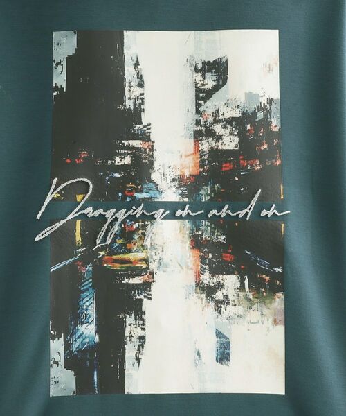 tk.TAKEO KIKUCHI / ティーケー タケオキクチ Tシャツ | アーバングラフィックブラシ刺繍Tシャツ | 詳細15