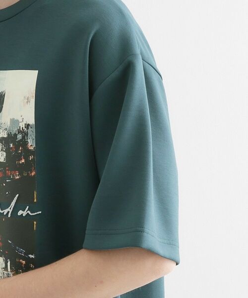 tk.TAKEO KIKUCHI / ティーケー タケオキクチ Tシャツ | アーバングラフィックブラシ刺繍Tシャツ | 詳細21