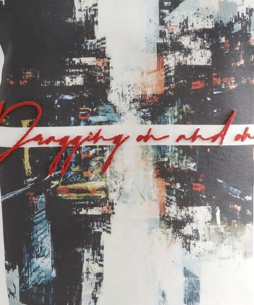 tk.TAKEO KIKUCHI / ティーケー タケオキクチ Tシャツ | アーバングラフィックブラシ刺繍Tシャツ | 詳細5