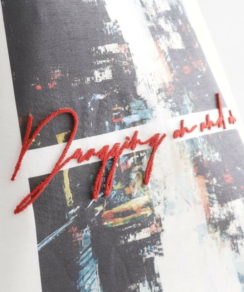 tk.TAKEO KIKUCHI / ティーケー タケオキクチ Tシャツ | アーバングラフィックブラシ刺繍Tシャツ | 詳細6