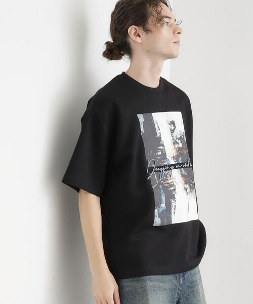 tk.TAKEO KIKUCHI / ティーケー タケオキクチ Tシャツ | アーバングラフィックブラシ刺繍Tシャツ | 詳細7