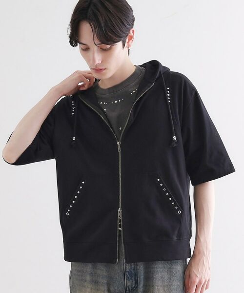 tk.TAKEO KIKUCHI / ティーケー タケオキクチ パーカー | スタッズ ダブルZIPパーカ | 詳細6