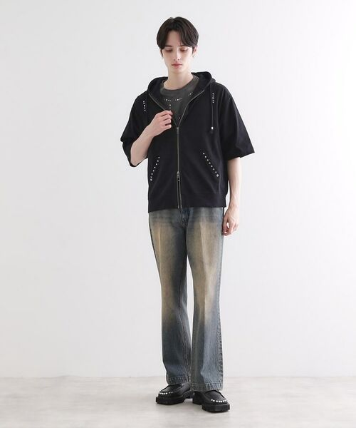 tk.TAKEO KIKUCHI / ティーケー タケオキクチ パーカー | スタッズ ダブルZIPパーカ | 詳細7