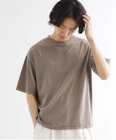 tk.TAKEO KIKUCHI / ティーケー タケオキクチ Tシャツ | ヴィンテージライクスタッズTシャツ