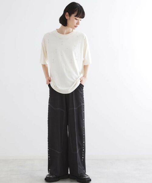 tk.TAKEO KIKUCHI / ティーケー タケオキクチ Tシャツ | ヴィンテージライクスタッズTシャツ | 詳細11