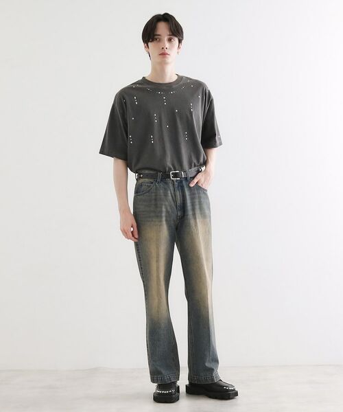 tk.TAKEO KIKUCHI / ティーケー タケオキクチ Tシャツ | ヴィンテージライクスタッズTシャツ | 詳細4