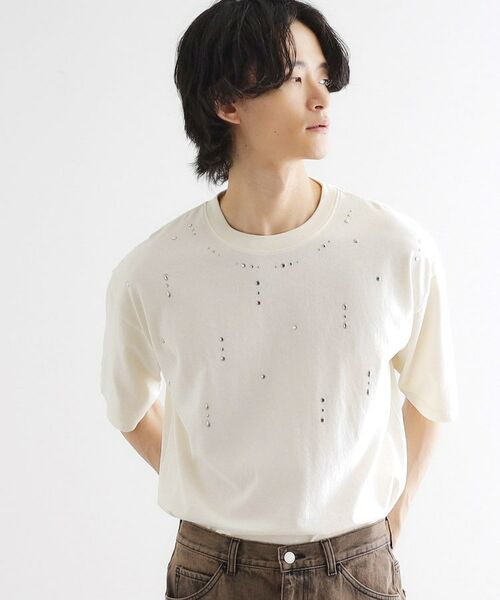 tk.TAKEO KIKUCHI / ティーケー タケオキクチ Tシャツ | ヴィンテージライクスタッズTシャツ | 詳細7