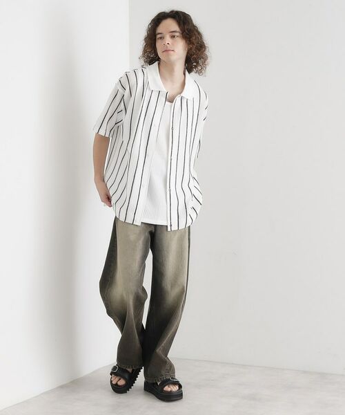 tk.TAKEO KIKUCHI / ティーケー タケオキクチ シャツ・ブラウス | 【セットアイテム】透かし編みオープンシャツ | 詳細2