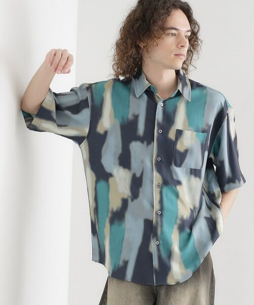 tk.TAKEO KIKUCHI / ティーケー タケオキクチ シャツ・ブラウス | 梨地ボカシプリントシャツ | 詳細13