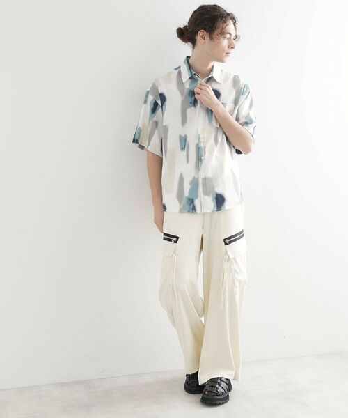 tk.TAKEO KIKUCHI / ティーケー タケオキクチ シャツ・ブラウス | 梨地ボカシプリントシャツ | 詳細2