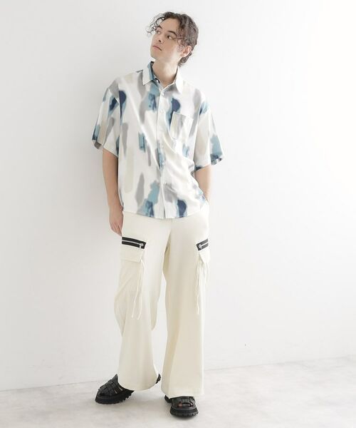 tk.TAKEO KIKUCHI / ティーケー タケオキクチ シャツ・ブラウス | 梨地ボカシプリントシャツ | 詳細3