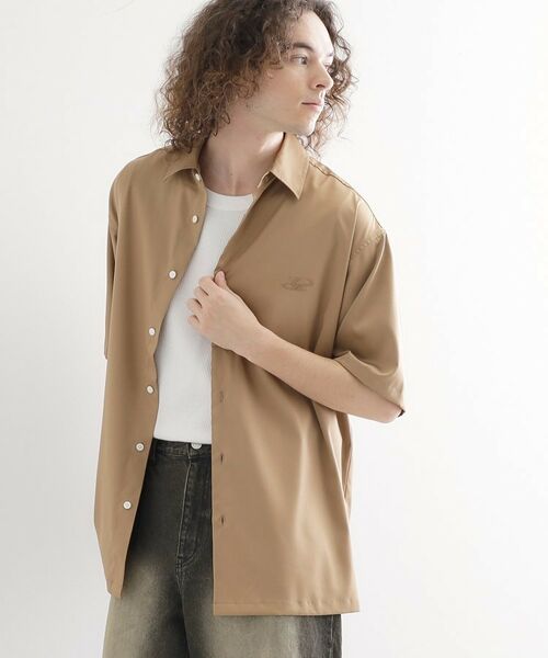 tk.TAKEO KIKUCHI / ティーケー タケオキクチ シャツ・ブラウス | メタルプリントシャツ(モカブラウン(042))