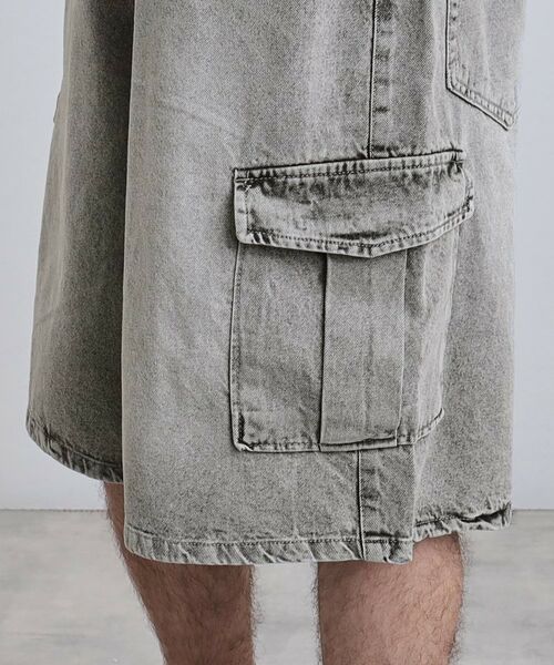 tk.TAKEO KIKUCHI / ティーケー タケオキクチ ショート・ハーフ・半端丈パンツ | デニムカーゴショーツ | 詳細22