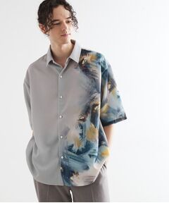 tk.TAKEO KIKUCHI / ティーケー タケオキクチ シャツ・ブラウス | ブラー楊柳ハーフプリントシャツ