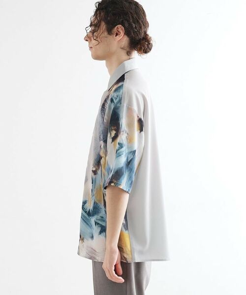 tk.TAKEO KIKUCHI / ティーケー タケオキクチ シャツ・ブラウス | ブラー楊柳ハーフプリントシャツ | 詳細10
