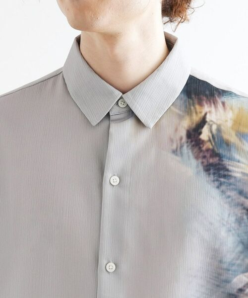 tk.TAKEO KIKUCHI / ティーケー タケオキクチ シャツ・ブラウス | ブラー楊柳ハーフプリントシャツ | 詳細12