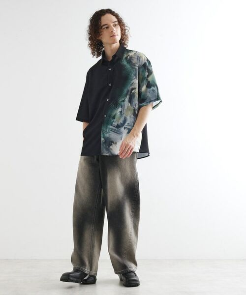 tk.TAKEO KIKUCHI / ティーケー タケオキクチ シャツ・ブラウス | ブラー楊柳ハーフプリントシャツ | 詳細2