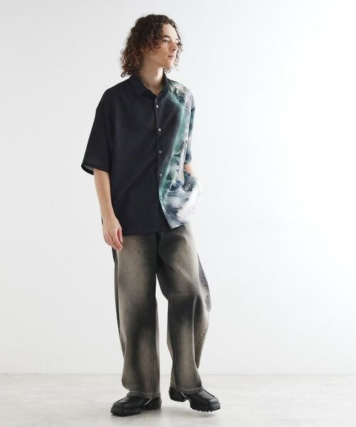 tk.TAKEO KIKUCHI / ティーケー タケオキクチ シャツ・ブラウス | ブラー楊柳ハーフプリントシャツ | 詳細3