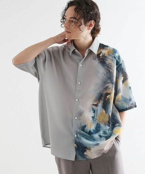 tk.TAKEO KIKUCHI / ティーケー タケオキクチ シャツ・ブラウス | ブラー楊柳ハーフプリントシャツ | 詳細5