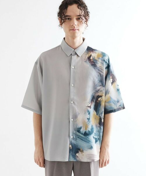 tk.TAKEO KIKUCHI / ティーケー タケオキクチ シャツ・ブラウス | ブラー楊柳ハーフプリントシャツ | 詳細9