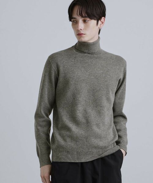 tk.TAKEO KIKUCHI / ティーケー タケオキクチ ニット・セーター | ミラノリブタートルネックニット(ライトグレー(011))