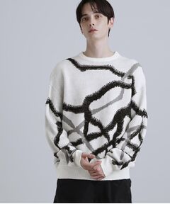 tk.TAKEO KIKUCHI / ティーケー タケオキクチ ニット・セーター | サガララインアートニットプルオーバー