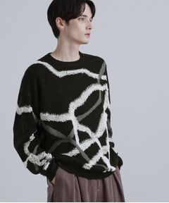 tk.TAKEO KIKUCHI / ティーケー タケオキクチ ニット・セーター | サガララインアートニットプルオーバー