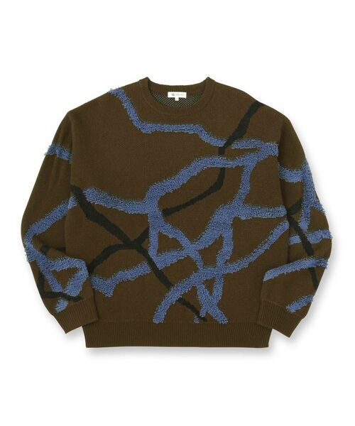 tk.TAKEO KIKUCHI / ティーケー タケオキクチ ニット・セーター | サガララインアートニットプルオーバー | 詳細1