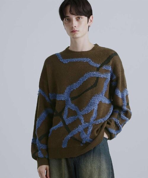 tk.TAKEO KIKUCHI / ティーケー タケオキクチ ニット・セーター | サガララインアートニットプルオーバー | 詳細16