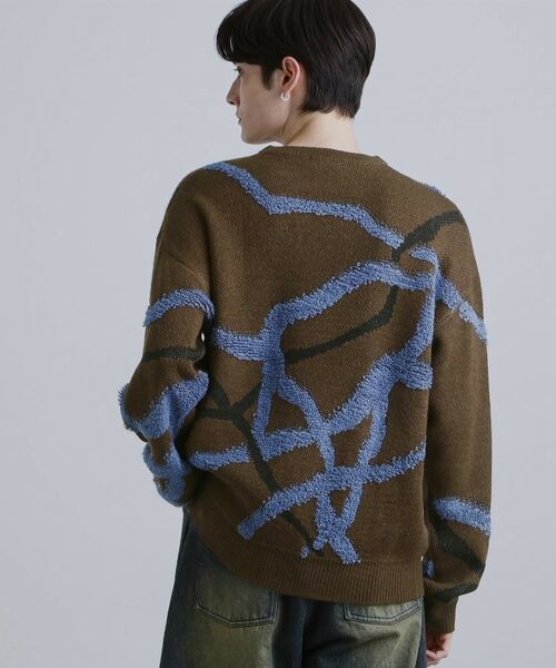 tk.TAKEO KIKUCHI / ティーケー タケオキクチ ニット・セーター | サガララインアートニットプルオーバー | 詳細17