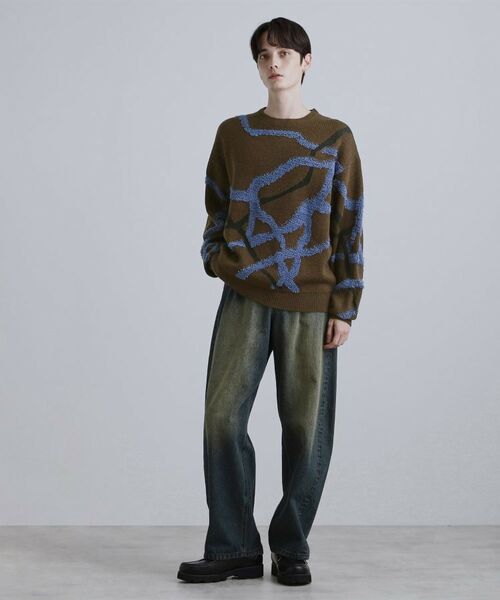 tk.TAKEO KIKUCHI / ティーケー タケオキクチ ニット・セーター | サガララインアートニットプルオーバー | 詳細19