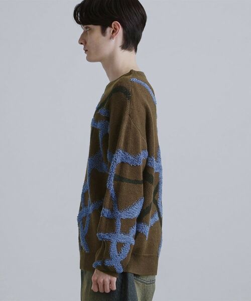 tk.TAKEO KIKUCHI / ティーケー タケオキクチ ニット・セーター | サガララインアートニットプルオーバー | 詳細25