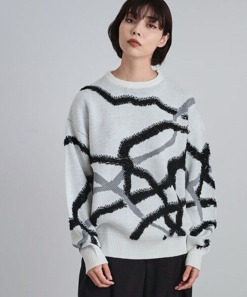 tk.TAKEO KIKUCHI / ティーケー タケオキクチ ニット・セーター | サガララインアートニットプルオーバー | 詳細6