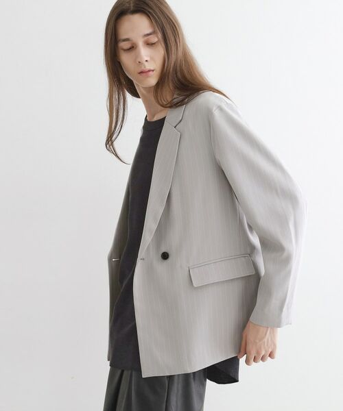 tk.TAKEO KIKUCHI / ティーケー タケオキクチ テーラードジャケット | 【セットアップ対応】ピンストライプルーズジャケット | 詳細2