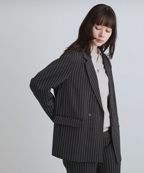 tk.TAKEO KIKUCHI / ティーケー タケオキクチ テーラードジャケット | 【セットアップ対応】ピンストライプルーズジャケット | 詳細20