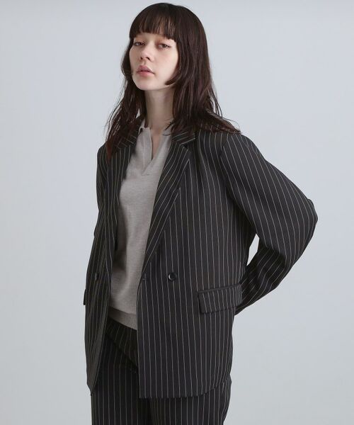 tk.TAKEO KIKUCHI / ティーケー タケオキクチ テーラードジャケット | 【セットアップ対応】ピンストライプルーズジャケット | 詳細21