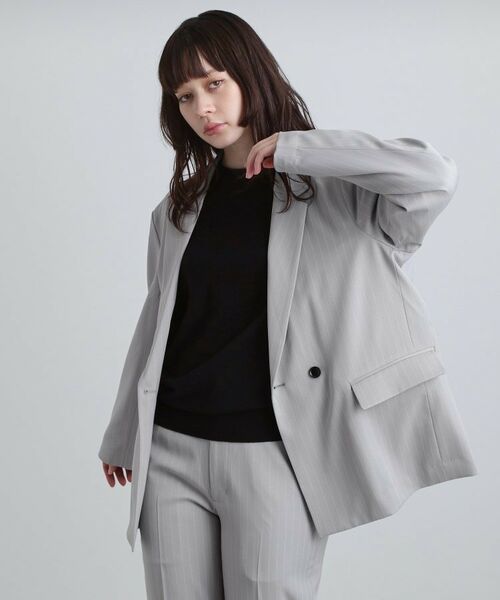 tk.TAKEO KIKUCHI / ティーケー タケオキクチ テーラードジャケット | 【セットアップ対応】ピンストライプルーズジャケット | 詳細23