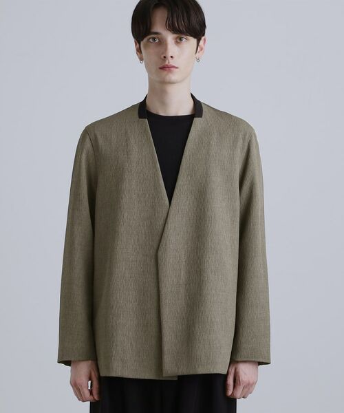 tk.TAKEO KIKUCHI / ティーケー タケオキクチ テーラードジャケット | 【セットアップ対応】テッククレープノーカラージャケット | 詳細14