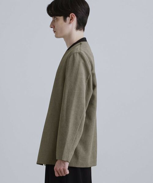 tk.TAKEO KIKUCHI / ティーケー タケオキクチ テーラードジャケット | 【セットアップ対応】テッククレープノーカラージャケット | 詳細15