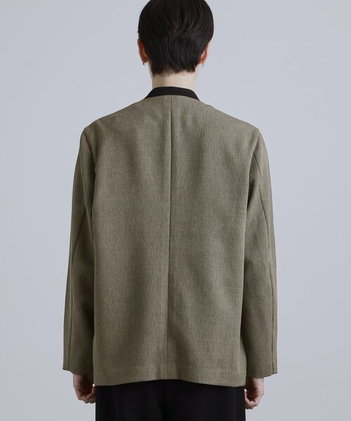 tk.TAKEO KIKUCHI / ティーケー タケオキクチ テーラードジャケット | 【セットアップ対応】テッククレープノーカラージャケット | 詳細16