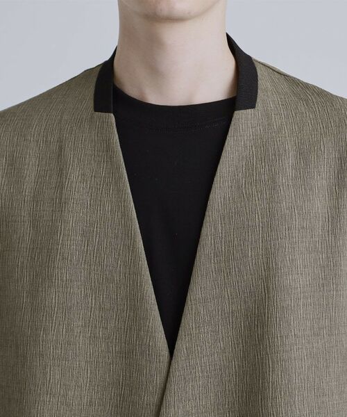 tk.TAKEO KIKUCHI / ティーケー タケオキクチ テーラードジャケット | 【セットアップ対応】テッククレープノーカラージャケット | 詳細17