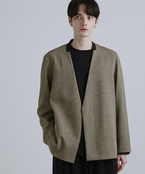 tk.TAKEO KIKUCHI / ティーケー タケオキクチ テーラードジャケット | 【セットアップ対応】テッククレープノーカラージャケット | 詳細2