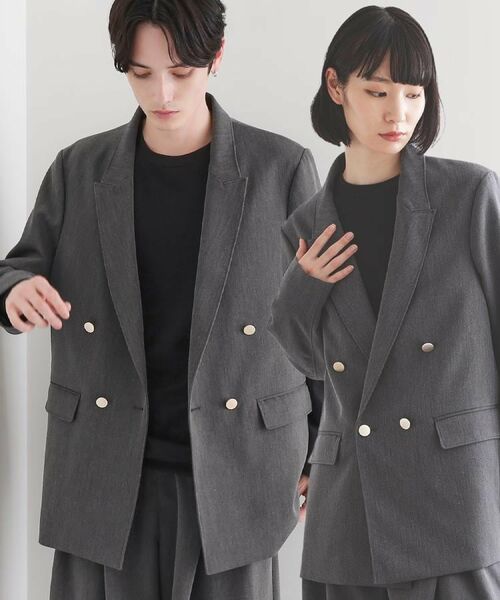 tk.TAKEO KIKUCHI / ティーケー タケオキクチ テーラードジャケット | グランパジャケット(チャコールグレー(014))