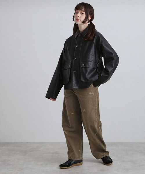 tk.TAKEO KIKUCHI / ティーケー タケオキクチ レザーブルゾン・ジャケット | クラシックハンティングジャケット | 詳細14