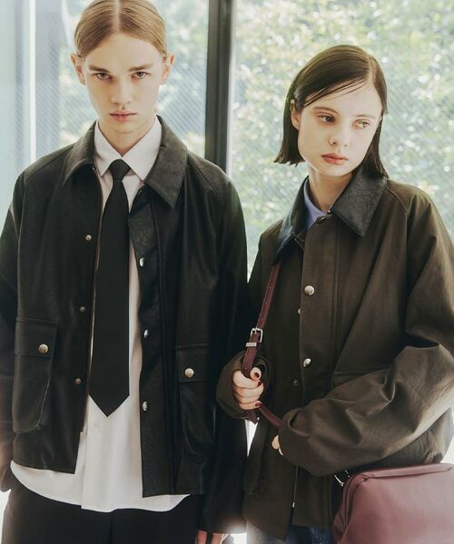 tk.TAKEO KIKUCHI / ティーケー タケオキクチ レザーブルゾン・ジャケット | クラシックハンティングジャケット | 詳細2